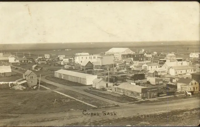 Aerial view of Cupar from above